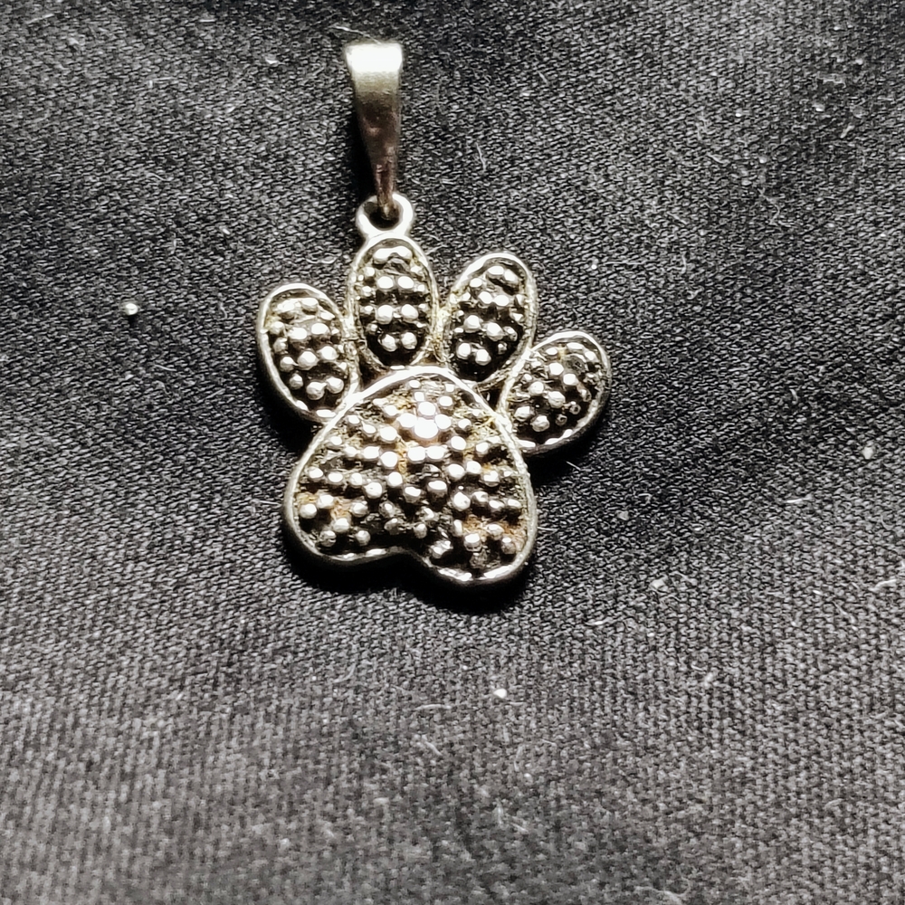 Silver Paw Print Pendant